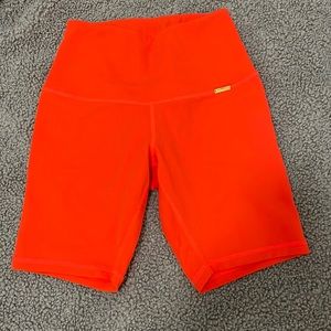 Small Orange Biker Shorts - Cleo Harper